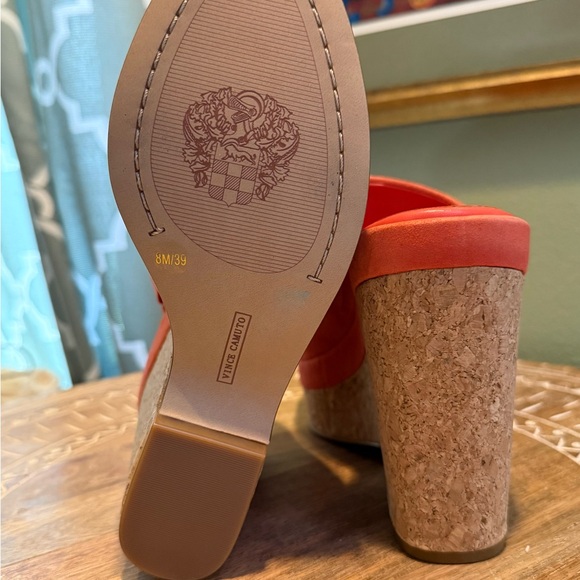 Vince Camuto Danvy Reddish Orange Suede Wedge - Size 8 M - Picture 13 of 15